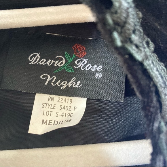 Black VELVET Blouse, Vintage, Sheer Statement Sleeves 90s Goth Prairie Medium - Picture 7 of 8